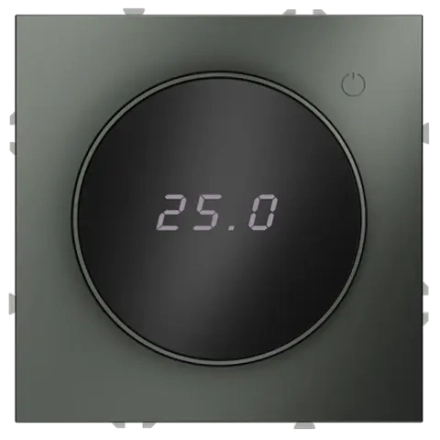 VLS070106 Терморегулятор электронный VOLTUM S70 с индикацией и датчиком, для теплого пола, (титан). (ТМ Maytoni)