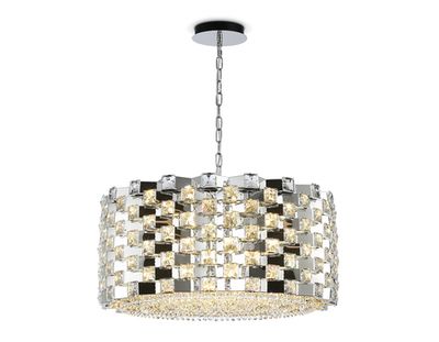 Подвесная люстра с хрусталем LH41006/18 CH/CL хром/прозрачный E14*18 max 40W D700*320