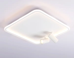 Потолочный светодиодный светильник с пультом управления FL5114/1+2 WH белый 97W 3000K-6400K 480*480*130 (ПДУ ИК)