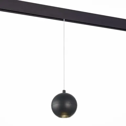 ST354.443.12 Магнитный трековый светильник подвесной Черный LED 1*12W 4000K 750Lm Ra>80 36° IP20 D100xH92 48V