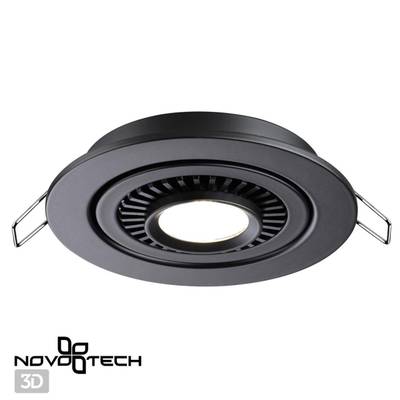 358816 SPOT NT21 278 черный Светильник встраиваемый светодиодный IP20 LED 9W 770Лм 4000K 220V GESSO
