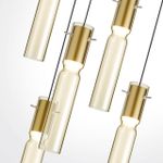 5058/25LA PENDANT ODL24 325 золотой/янтарный/металл/стекло Люстра каскадная LED 5*5W 3000K SCROW