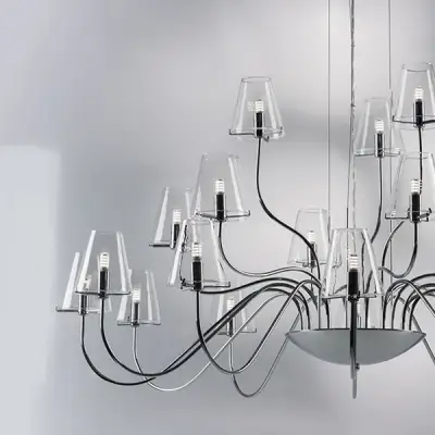 758214 Люстра подв. DIAFANO 21х40W G9 ХРОМ/ПРОЗРАЧНЫЙ Lightstar