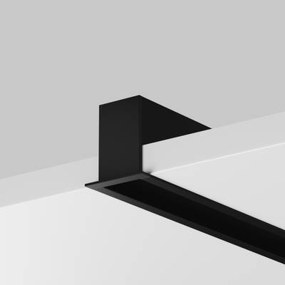 Алюминиевый профиль встраиваемый скрытого монтажа 35x42 (Черный, 2 м), ALM-3542-B-2M 632015