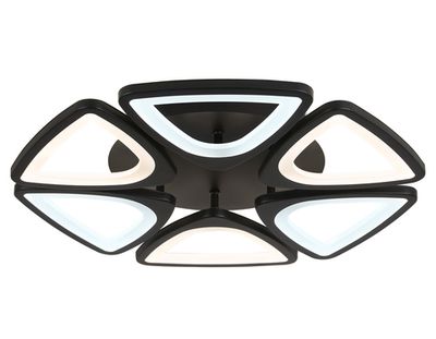 Светильник потолочный светодиодный с пультом FA4495/6 BK черный 84W 4200K/3000K+6400K/6400K+3000K D450*80 (ПДУ ИК)