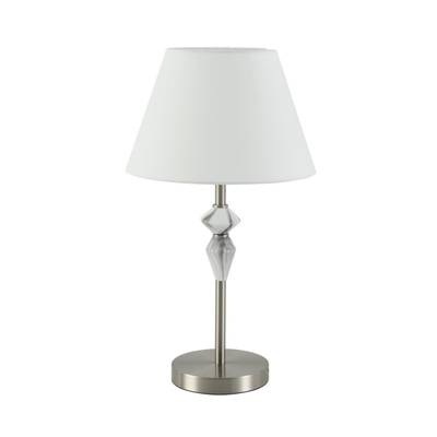 8274/1T CLASSI никель/белый/серый, металл/керамика/ткань Настольная лампа Е14 1*40W 220V VERMONT