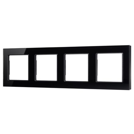 Рамка стеклянная FRM-GLARE-GS-4-BK (Arlight, -)