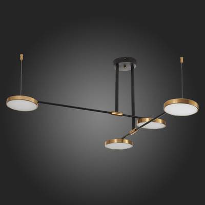 SL1605.403.04 Светильник подвесной ST-Luce Черный/Латунь, Белый LED 4*8,5W 3000K