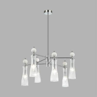 8268/6 NEOCLASSI LN26 160 хром/белый/прозрачный, металл/керамика/стекло Люстра Е14 6*40W 220V EMILY