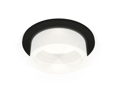 Комплект встраиваемого светильника с акрилом XC6513066 SBK/FR черный песок/белый матовый MR16 GU5.3 (C6513, N6248)