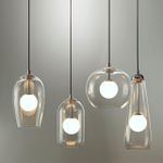 4955/1 PENDANT ODL22 339 хром/ белый/прозрачный/стекло Подвес G9 1*40W LOSTAR