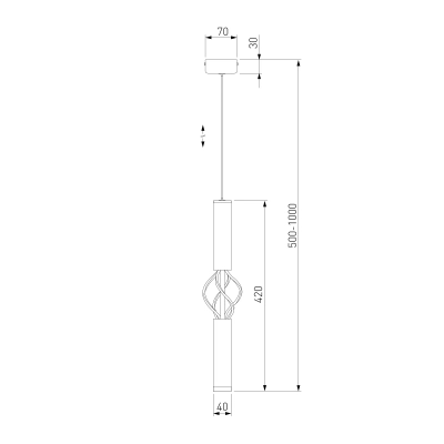Подвесной светодиодный светильник 50191/1 LED белый/хром, LED