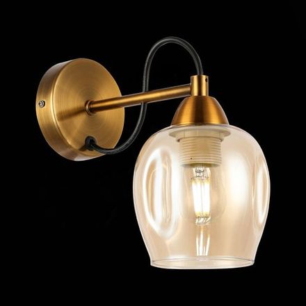 SLE110001-01 Светильник настенный Бронза/Янтарный E27 1*60W