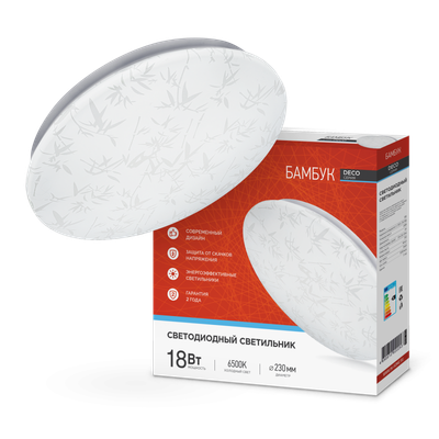 Светильник светодиодный DECO БАМБУК 18Вт 6500К 1620лм 230В 260х55мм IN HOME 4690612022253