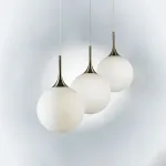 813031 Подвес GLOBO 1х40W E14 electroplating bronze/white Lightstar