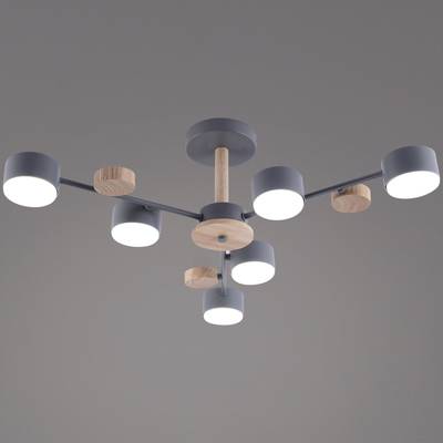 03758-0.3-06 GREY+WOOD GX53 светильник потолочный