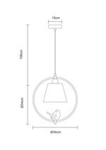 Подвесной светильник Arte Lamp PASSERO A4289SP-1WH, 1хE27