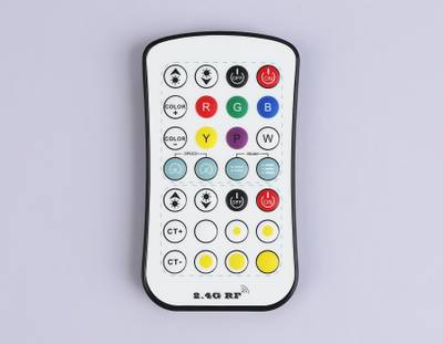 Контроллер для светодиодных лент RGB+CCT с регулировкой температуры света c радио пультом 2.4G 12A 12V 144W/ 24V 288W GS11501 (CR2025)
