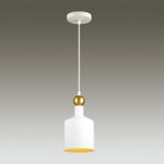 4087/1 PENDANT ODL19 495 белый/золотой Подвес Е27 1*40W 220V BOLLI