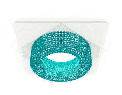 Комплект встраиваемого светильника XC7631023 SWH/BL белый песок/голубой MR16 GU5.3 (C7631, N7194)