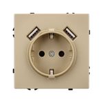 Механизм розетки с USB зарядкой SCT-NOBE-MUAA-SFPL-GD (230V, 16A) (Arlight, -)