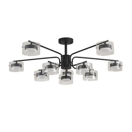 8349/10C COMFI черный/прозрачный, металл/стекло Светильник потолочный LED GX53 10*7W 220V NATALINA