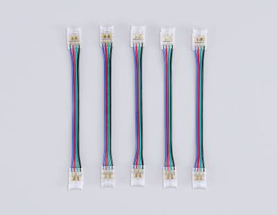 Соединитель гибкий двухсторонний COB RGB 12/24V для лент 10mm GS7921 (4 конт.) (5шт. в комплекте)