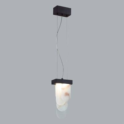5438/12L HIGHTECH ODL_EX25 101 черный/металл/ смола под алебастр /акрил Подвес LED 12W 3000K 1489Лм FOROS
