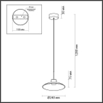 5055/9LA L-VISION ODL24 457 черный/янтарный/металл/стекло Подвес LED 9W 3000К SAUCER