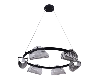 Люстра Каспи черный d75 h150 Led 6*6W (4000K)