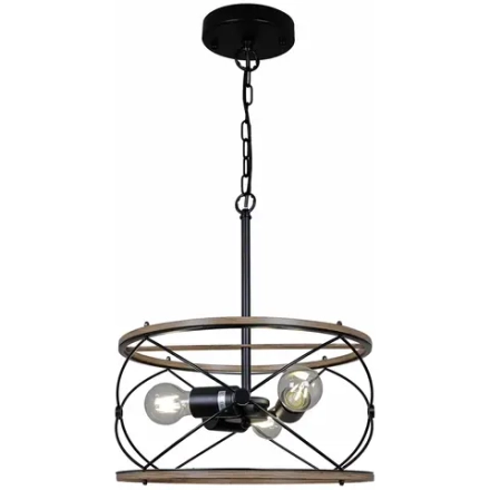 IL1008-3P-05 BK WOOD светильник потолочный ILLUMICO, E27х3