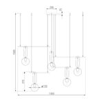 Подвесной светильник 70143/5 белый, E27х5