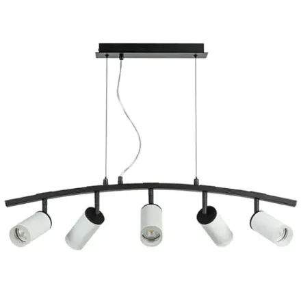 LR7353650 Люстра RULLO 5х50W GU10 ЧЕРНЫЙ/БЕЛЫЙ (571735+214436-5+202430-5)