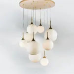 813092 Люстра GLOBO 9х40W E14 gold/white Lightstar