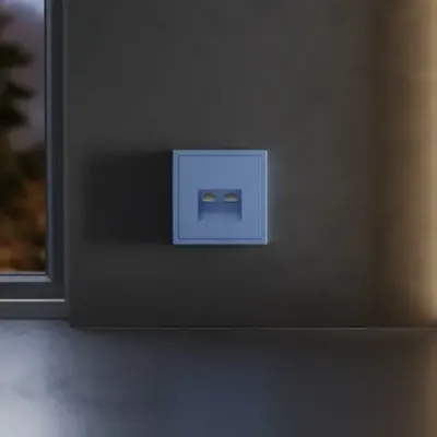VLS001415 Накладка для розетки компьютерной двойной RJ45+RJ45 кат.6, S70 (деним). (ТМ Maytoni)