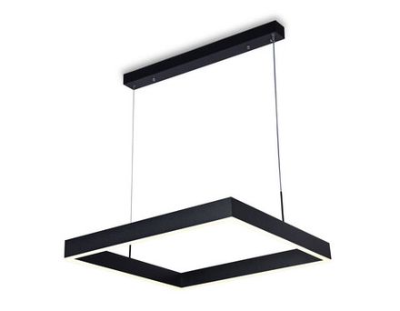 Светильник светодиодный подвесной с пультом FA6626 BK черный 65W 600*600*720 (ПДУ РАДИО 2.4G)