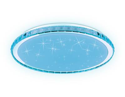 Светодиодный светильник c подсветкой RGB FF501 CH хром 60W 3000-6400K D400*70 (ПДУ ИК)