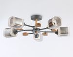 Светильник подвесной TR303323/5 WH/GD/CL/FR белый/золото/прозрачный/белый матовый E27*5 max 60W D620*200