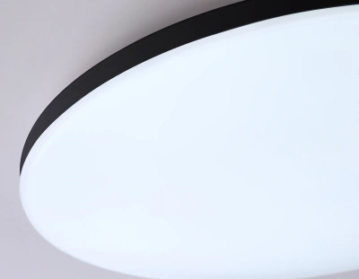 Потолочный светодиодный светильник с Wi-Fi Яндекс Алисой/Tuya/Smart Home/Alexa FZ2005 BK черный IP54 25W 3000K-6500K+RGB D370*55 (ПДУ ИК)