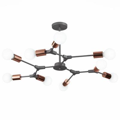 SLE106403-09 Люстра подвесная Серый, Розовое золото E27 9*60W