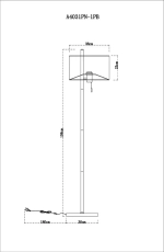 Торшер Arte Lamp PROXIMA A4031PN-1PB, 1хE27