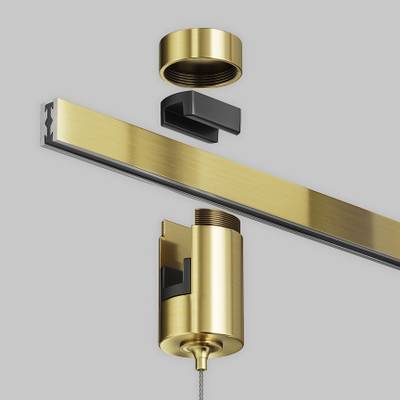 Коннектор с тросовым подвесом Tau в шинопровод Flarity латунь TRA154SW-1BS. TM Maytoni