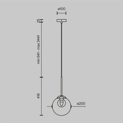 Подвесной светильник Базовая форма / Basic form G9х1, MOD521PL-01G3. TM Maytoni