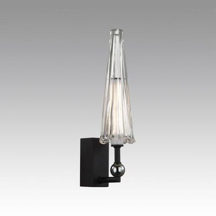 5429/5WL MODERN ODL_EX24 137 черный матов./прозрачный/металл/стекло/акрил Бра LED 5W 3000K 350Лм FUNGO