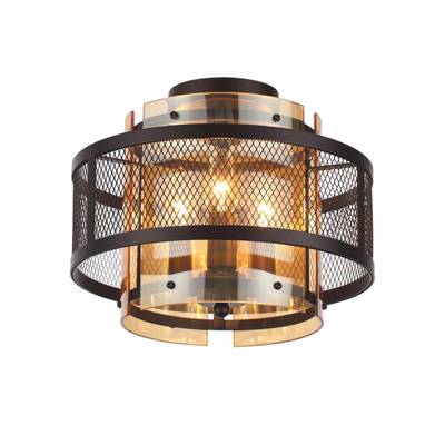 8007/3C MODERNI LN25 черный/черный, золотой металл/металл, стекло Потолочный светильник Е14 3*40W 220V Zarina