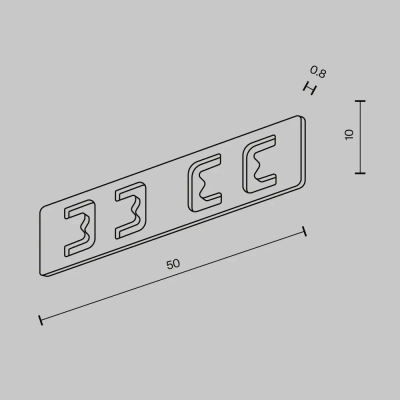 Коннектор прямой Exility X накладной/встраиваемый, черный, TRA239C-21B. TM Maytoni