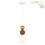 8257/1 SUSPENTIONI LN26 золото/коричнеый/белый, металл/стекло Подвес G9 1*20W 220V BONBONES