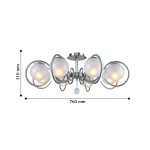 Потолочный светильник Fabbio 2349-8U, 8*E14*40W. ТМ F-Promo