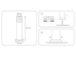 Светильник уличный ландшафтный ST2566 BK/CL черный/прозрачный IP54 E27 max 40W D110*625