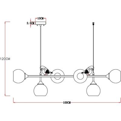 Подвесная люстра Arte Lamp GEMELLI A2150SP-6WG, 6хE27